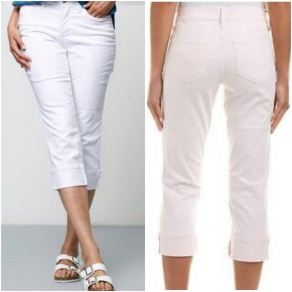 Not Your Daughter’s Jeans NYDJ Dayla cuffed capri white jeans - Picture 1 of 14
